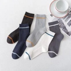 1 Pairs Male Casual Striped Socks Solid Breathable Middle Socks Fussy Socks (Black, 18-40 Year) 14 1 Pairs Male Casual Striped Socks Solid Breathable Middle Socks Fussy Socks (Black, 18-40 Year) -Safavieh Furniture 71bQfVZc0zL